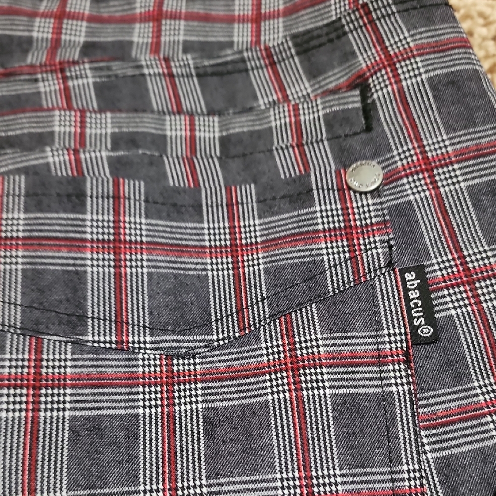 Abacus Women's Checkered Trousers - Black and Red